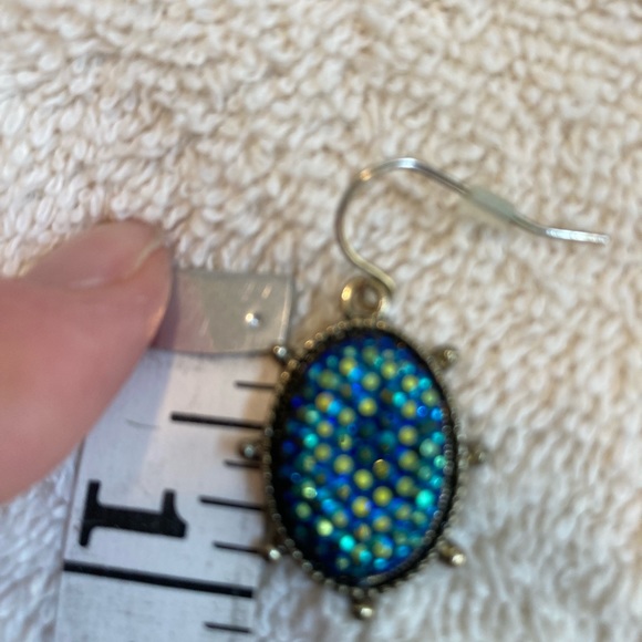 Necklace and earrings set. Copper look with iridescent accents. Great cond - Picture 8 of 9